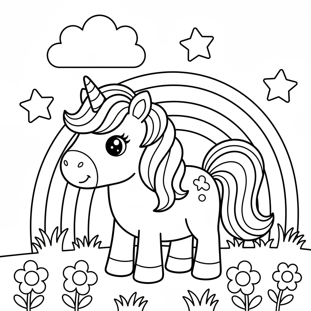 Coloring page of Unicorn