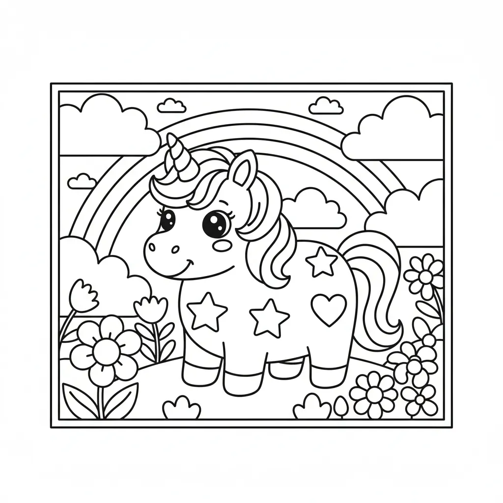 Coloring page of Unicorn
