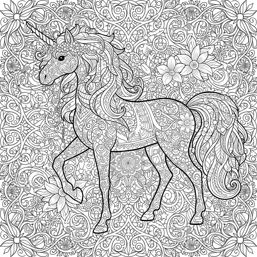 Dibujos de Unicornio para colorear para Mujeres