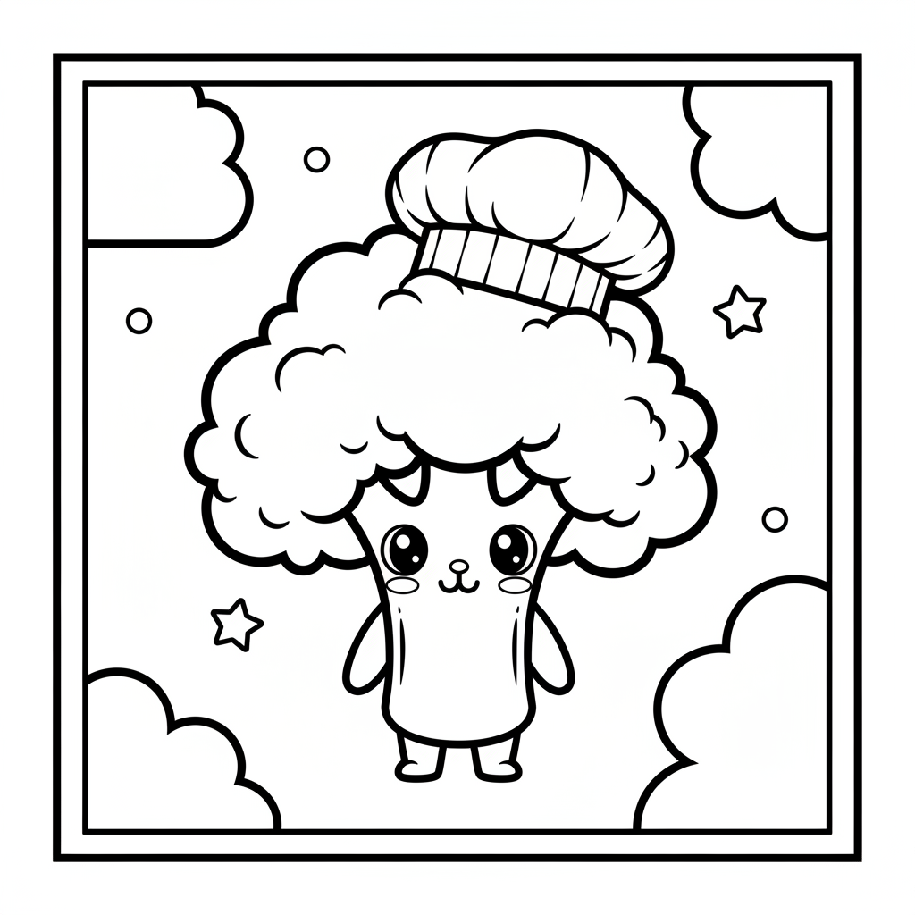 Vegetable coloring page for kids - Standard style