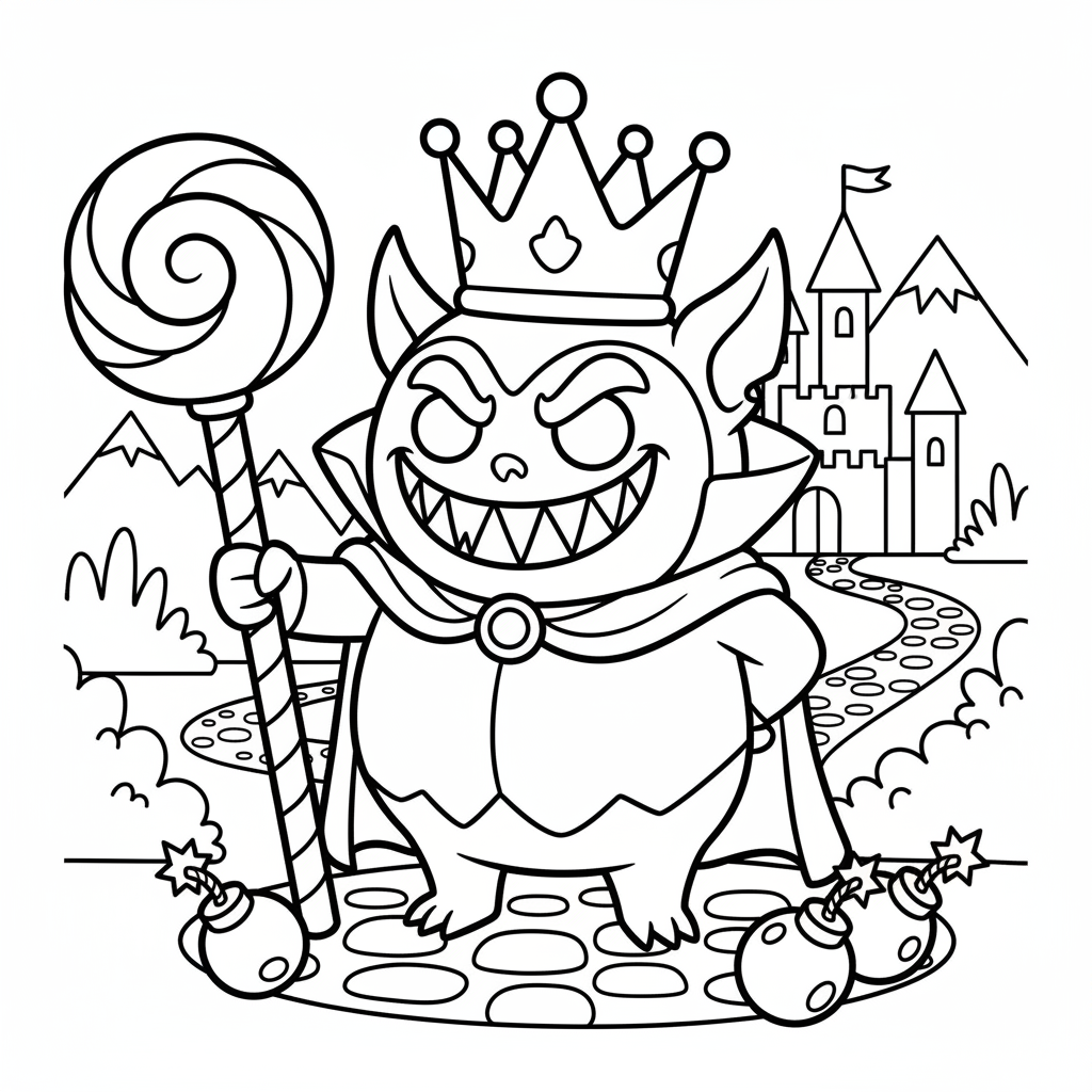 Villain coloring page for experts - Standard style