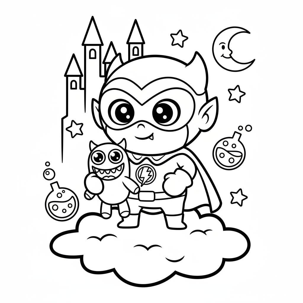 Villain coloring page for kids - Standard style
