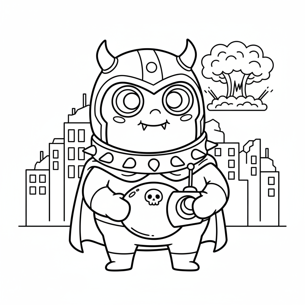 Free printable Villain coloring page for Men. High-quality black and white coloring sheet designed for Men. Perfect for creativity and fun.