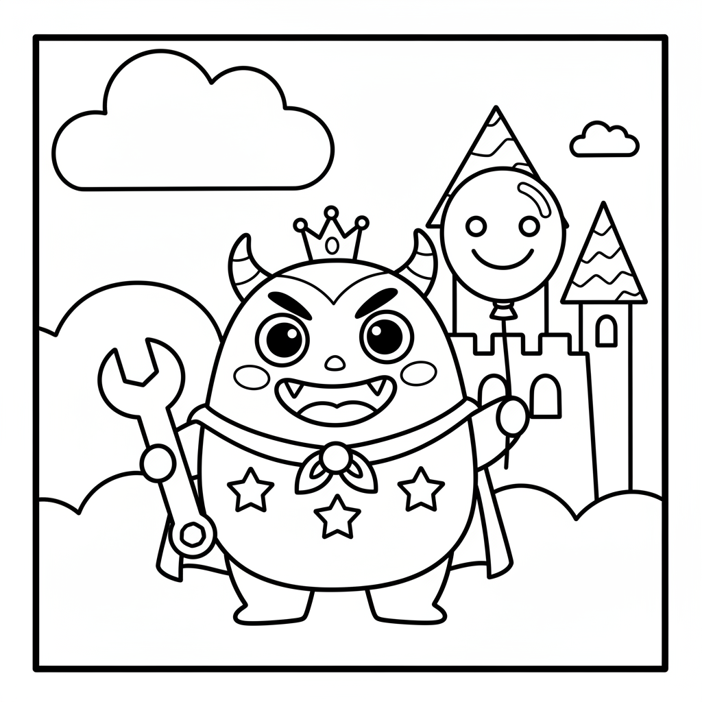 Villain coloring page for preschoolers - Standard style