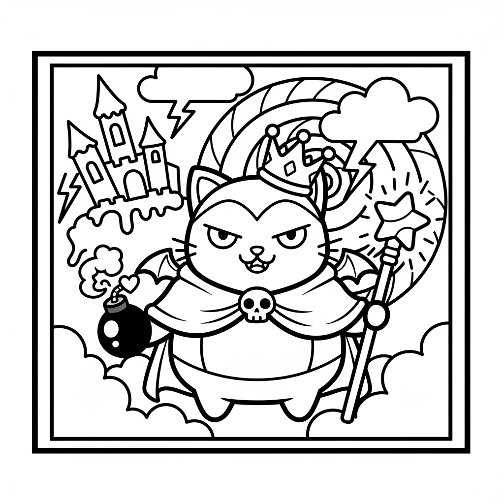 Villain coloring page for teens - Standard style