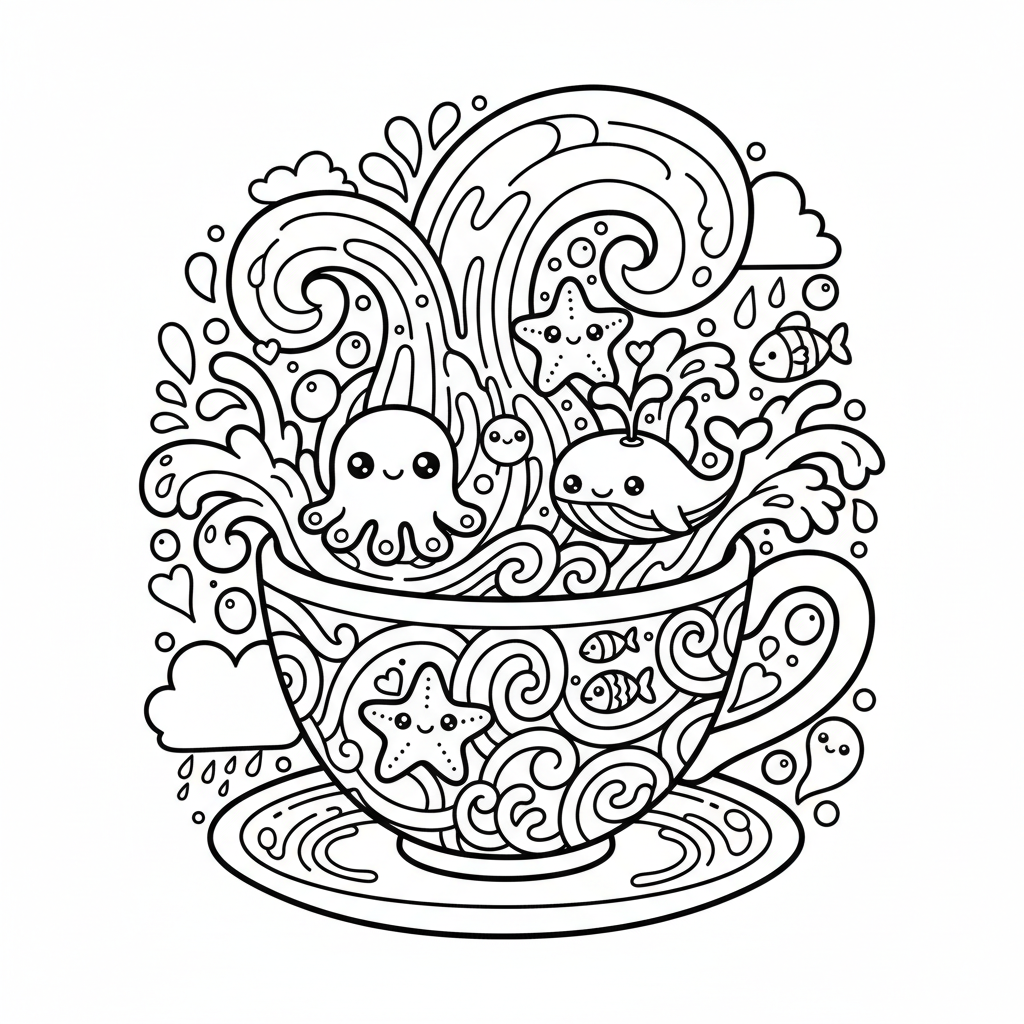 Free printable Water coloring page for Experts. High-quality black and white coloring sheet designed for Experts. Perfect for creativity and fun.