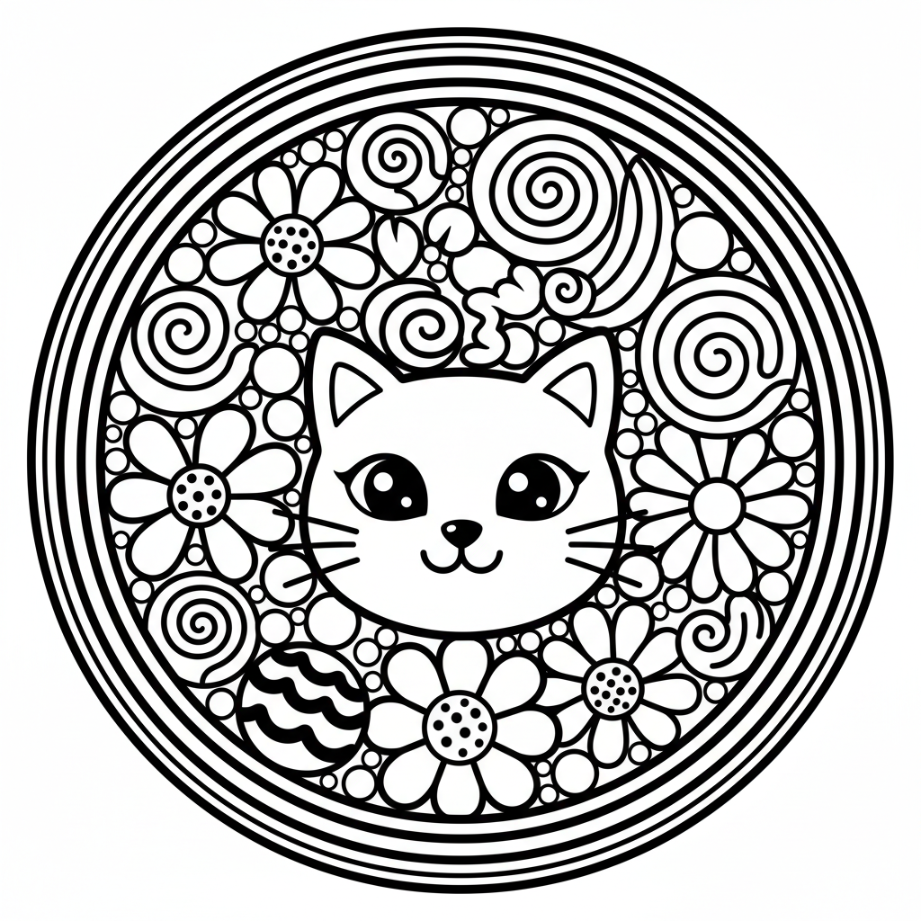 Free printable Zentangle coloring page for Débutants. High-quality black and white coloring sheet designed for Débutants. Perfect for creativity and fun.